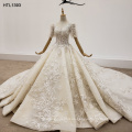 Jancember HTL1393 apliques vestidos de novia sencillos de último diseño